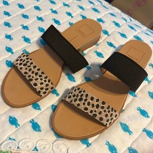 Brand new- never worn Dolce Vita sandals with leopard toe strap.